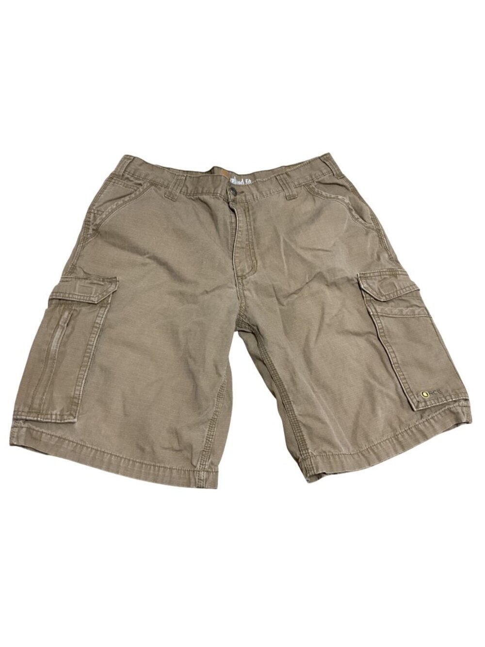Carhartt Relaxed Fit Tan Cargo Shorts Sz 36 100% Cotton Durable Outdoor Style